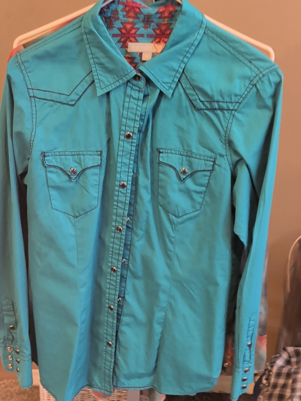 Tin Haul Turquoise Western Snap-Front Shirt